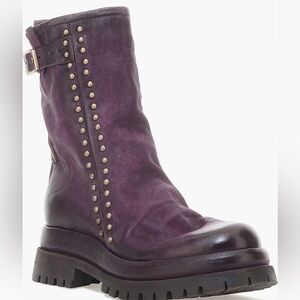 A.S.98 Purple Combat & Moto Boots